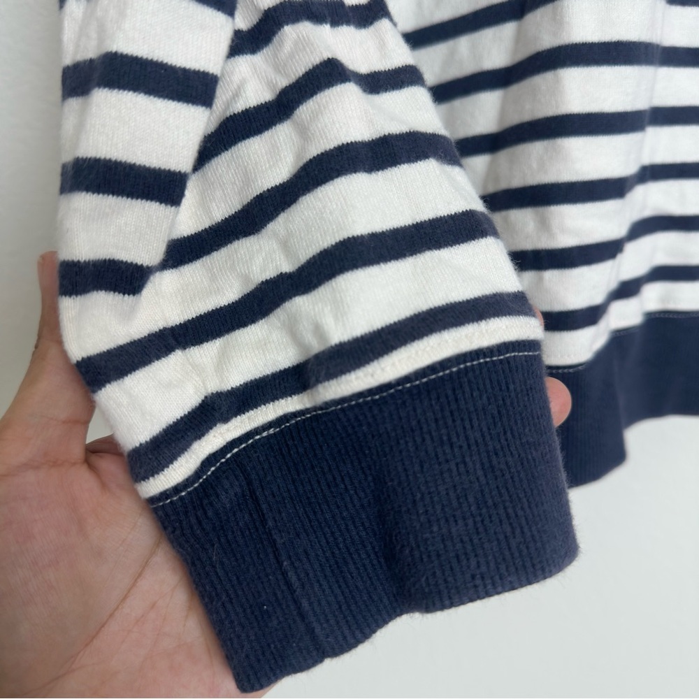 LL Bean Mens Polo Shirt Striped Long Sleeve Cotton Rugby Heritage Collegiate - Picture 4 of 9